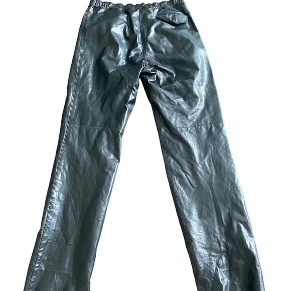 Vintage High Rise Black leather pants - Picture 2 of 9